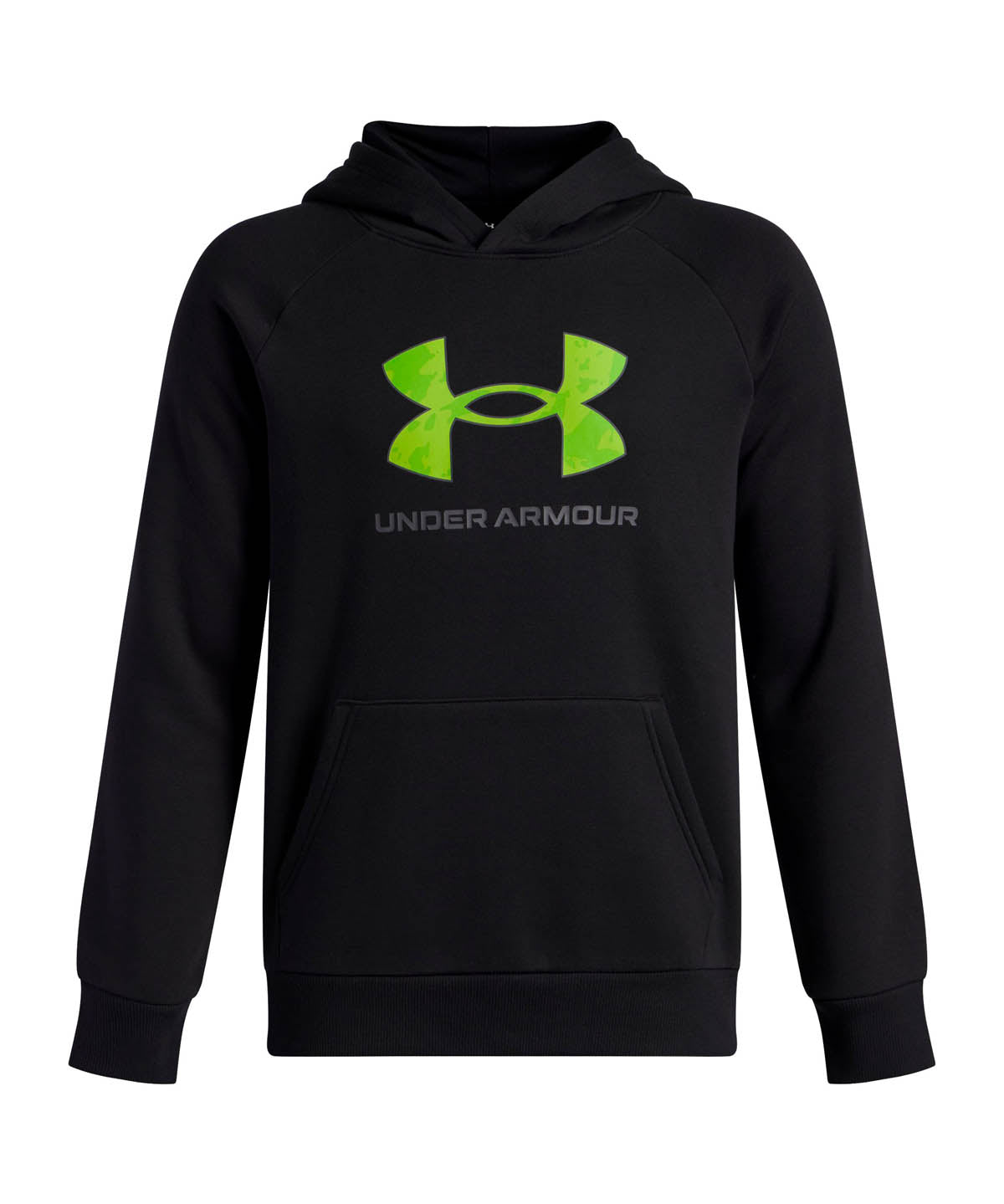 Polerón Lifestyle para niño Rival Fleece Big Logo Print Fill Negro Under Armour