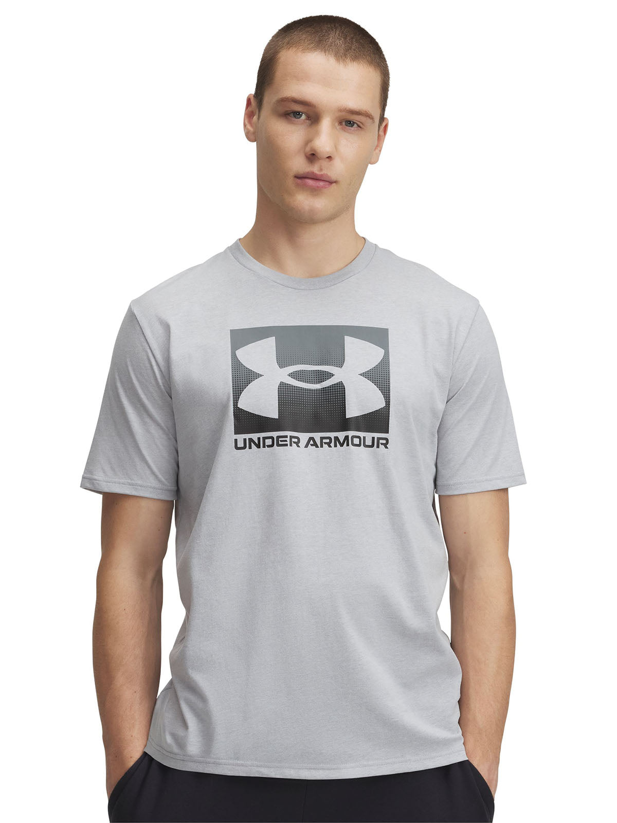 Polera manga corta Under Armour boxed sports gris para hombre