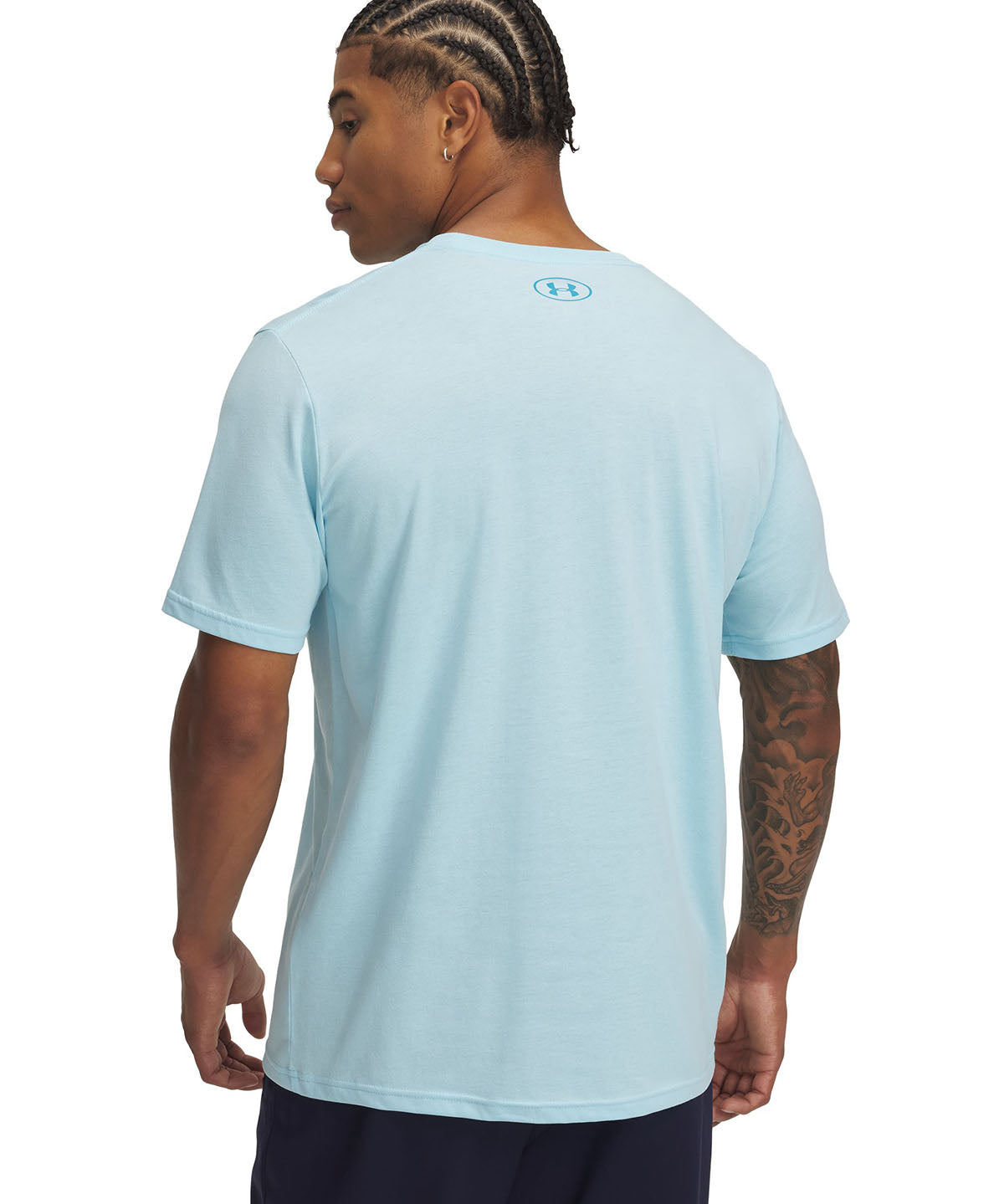 Polera manga corta Under Armour boxed sports azul para hombre
