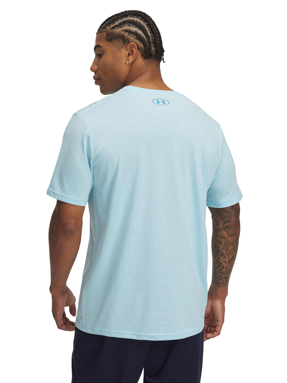 Polera manga corta Under Armour boxed sports azul para hombre