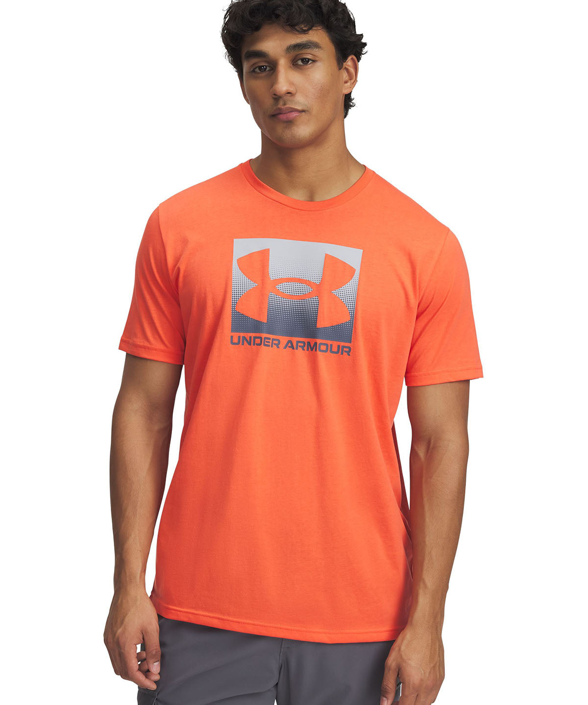 Polera manga corta Under Armour boxed sports naranjo para hombre