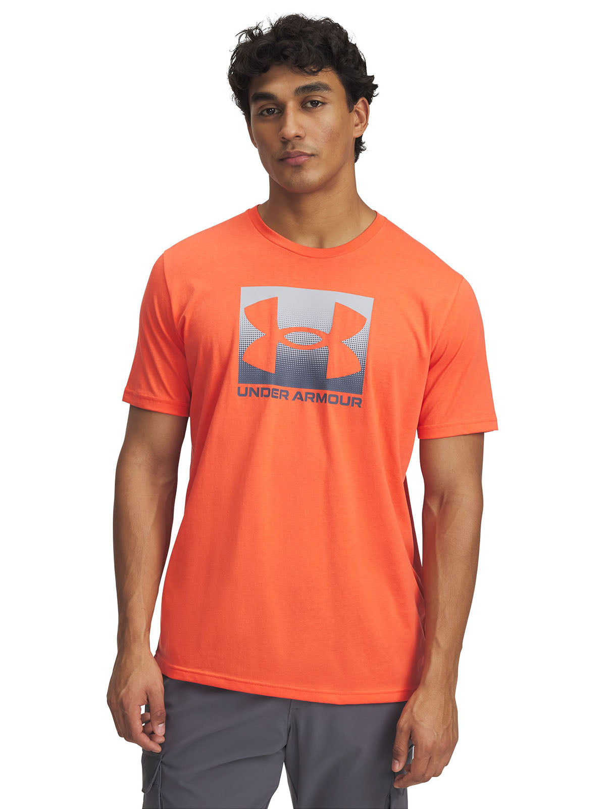 Polera manga corta Under Armour boxed sports naranjo para hombre