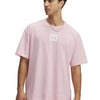 Polera manga corta Under Armour oversized rosado para hombre