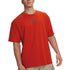 Polera manga corta Lifestyle para hombre Heavyweight Oversized SM Box naranjo Under Armour