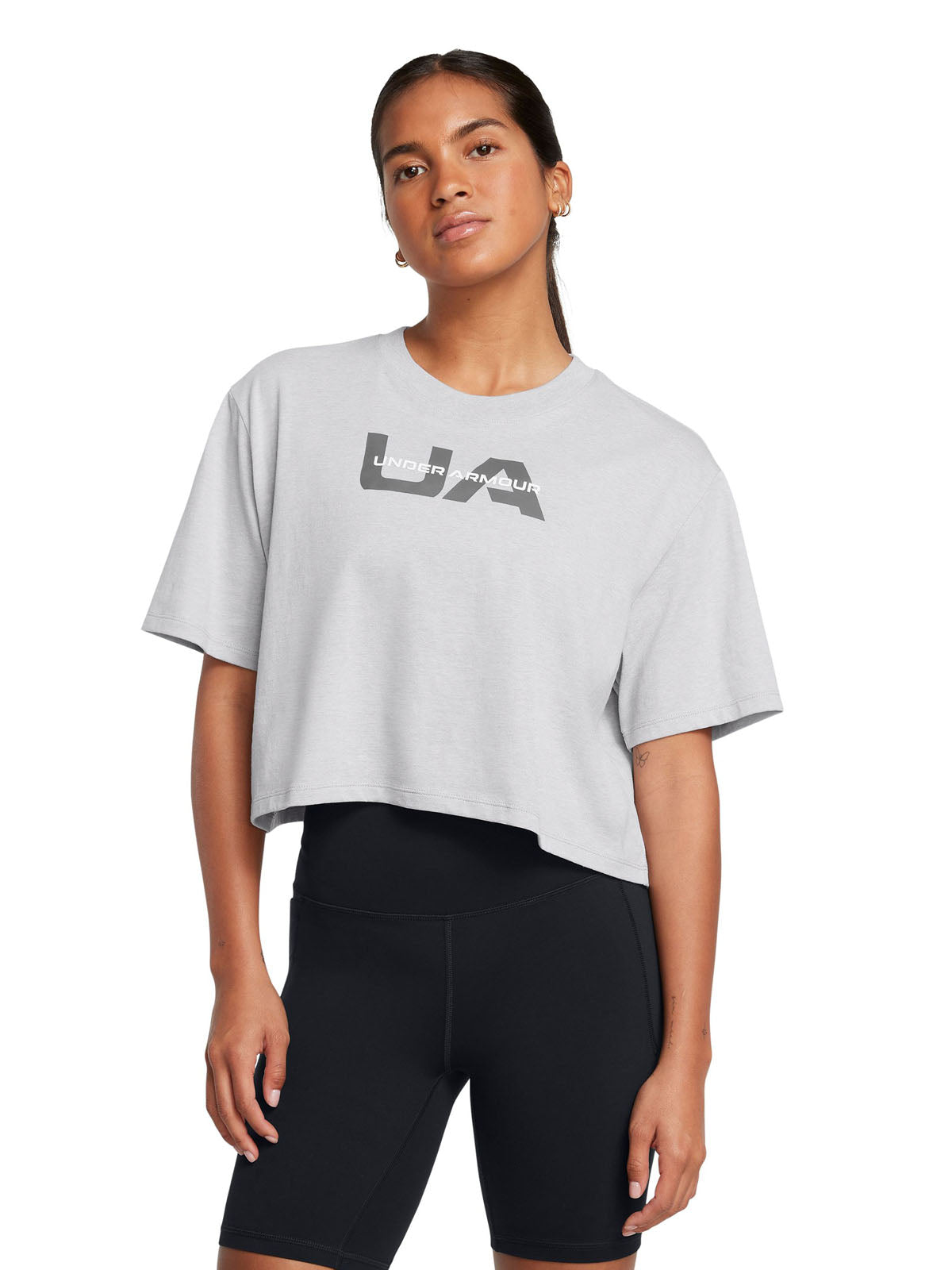 Polera manga corta UA Boxy Crop para mujer