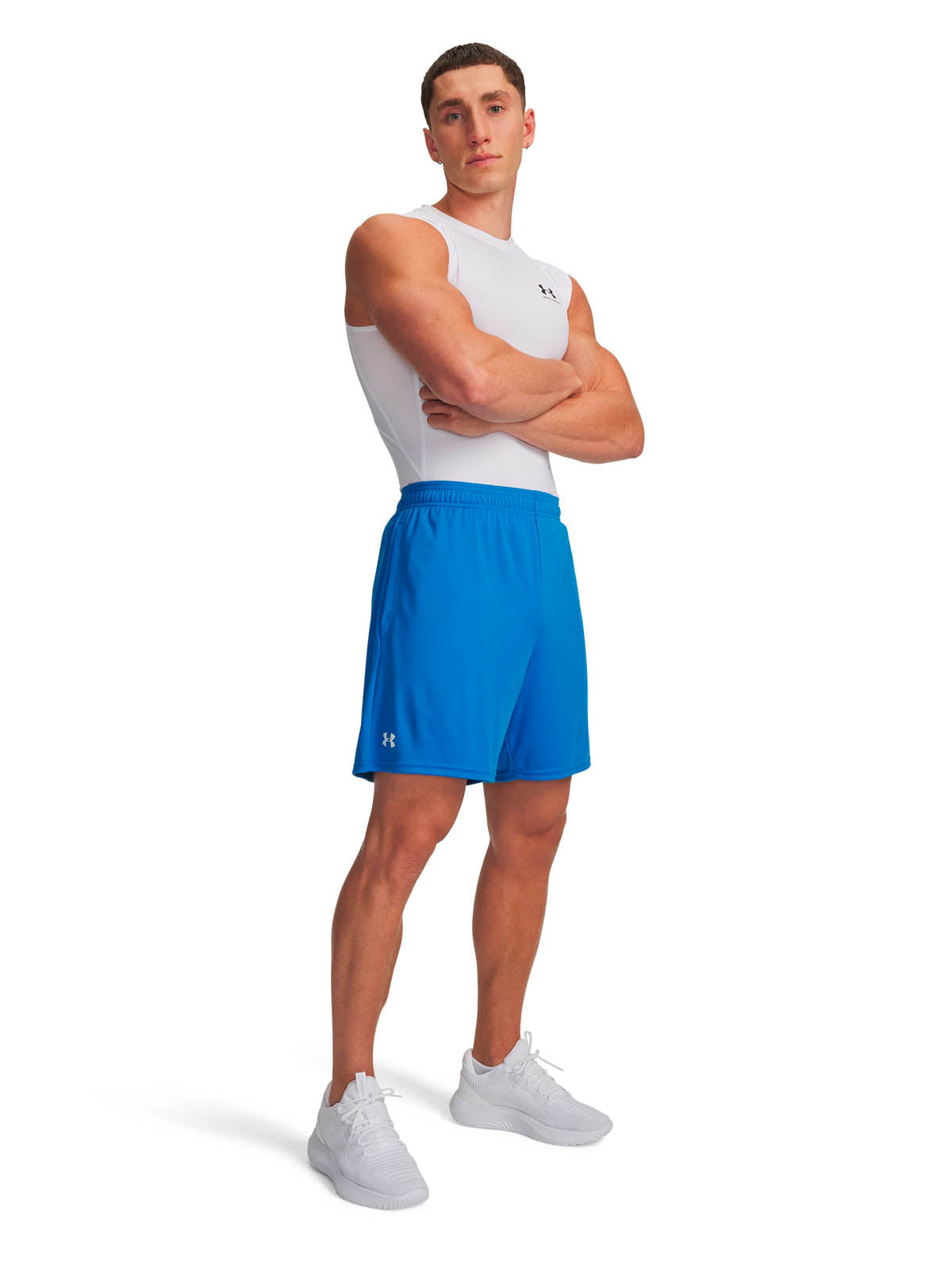 Short de entrenamiento para hombre Tech 7" azul Under Armour