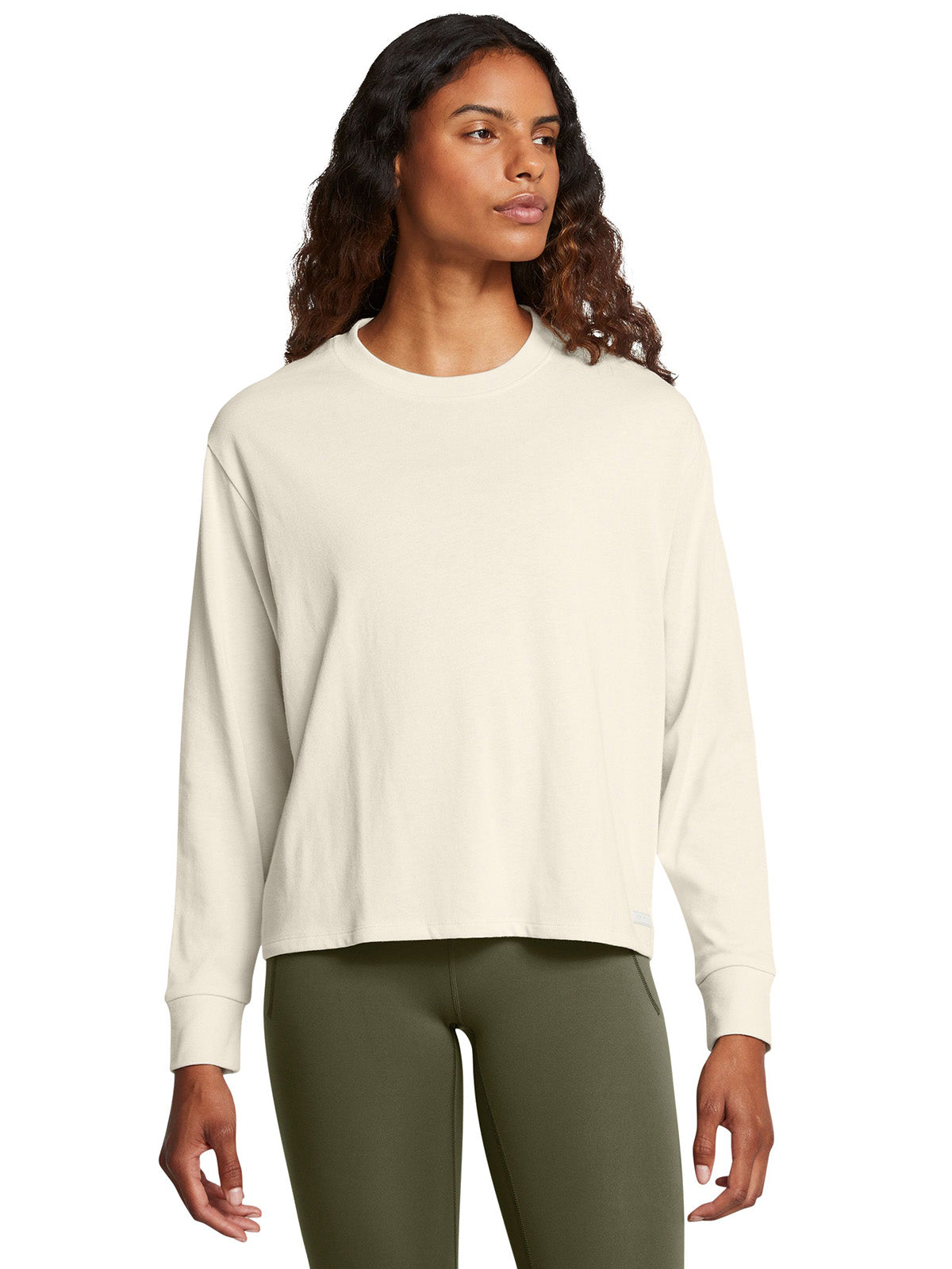 Polera manga larga UA Boxy Crop para mujer