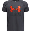 Polera manga corta Under Armour tech hybrid gris para niños