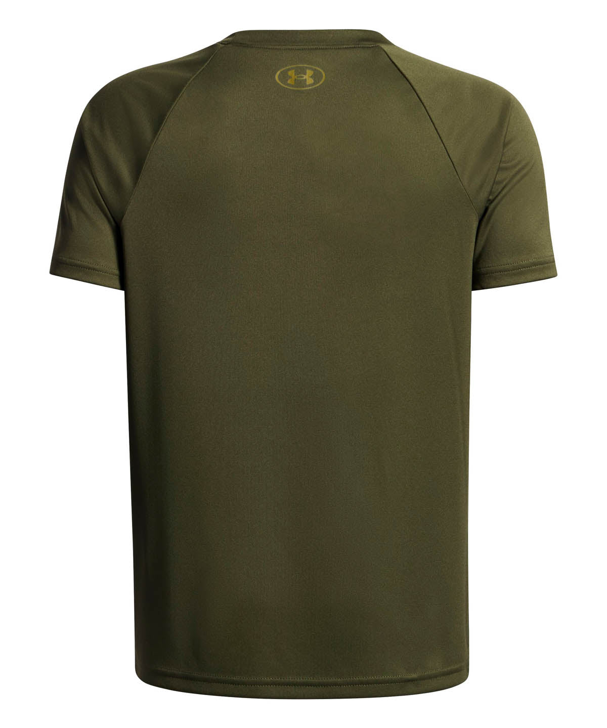 Polera manga corta de Entrenamiento para Niño Tech Hybrid print Verde Under Armour