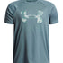 Polera manga corta de Entrenamiento para Niño Tech Hybrid print Azul Under Armour