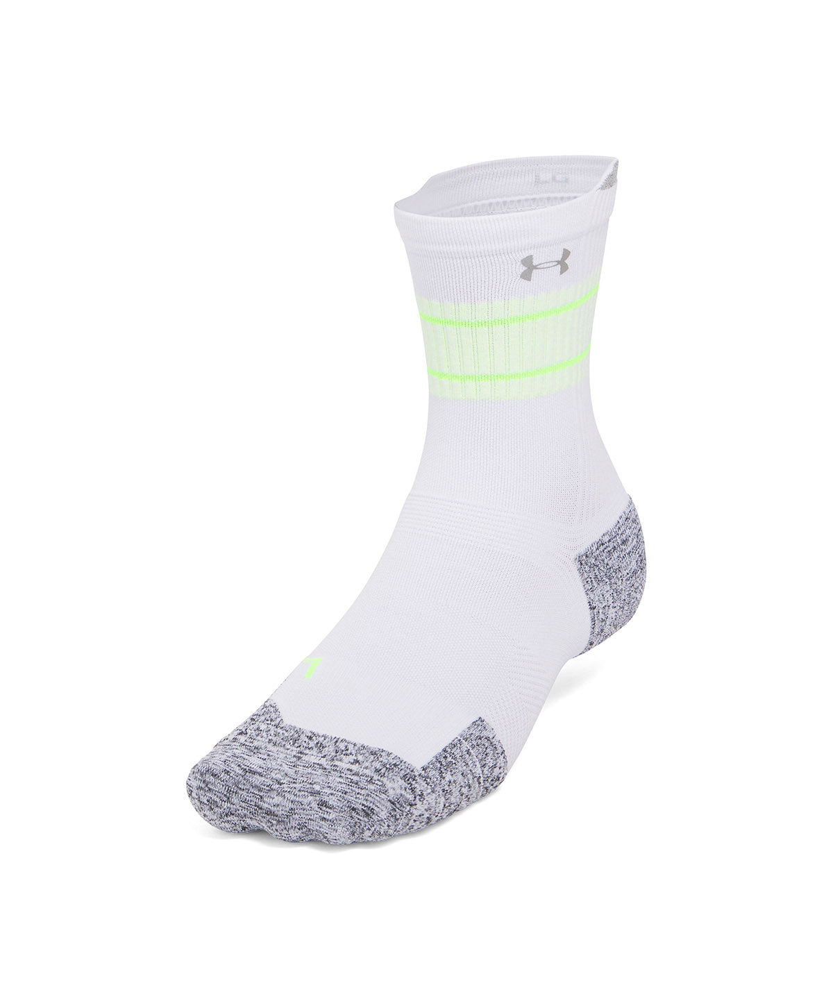 Calcetín unisex Under Armour armourdry® run cushion 3-pack blanco