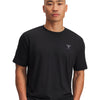 Polera manga corta de entrenamiento para hombre Porject Rock negra Under Armour