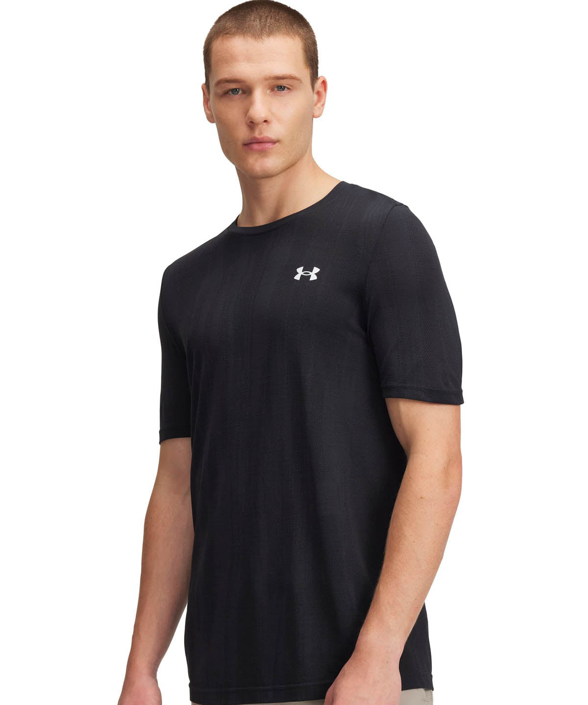 Polera manga corta de entrenamiento para hombre Vanish Seamless negro Under Armour