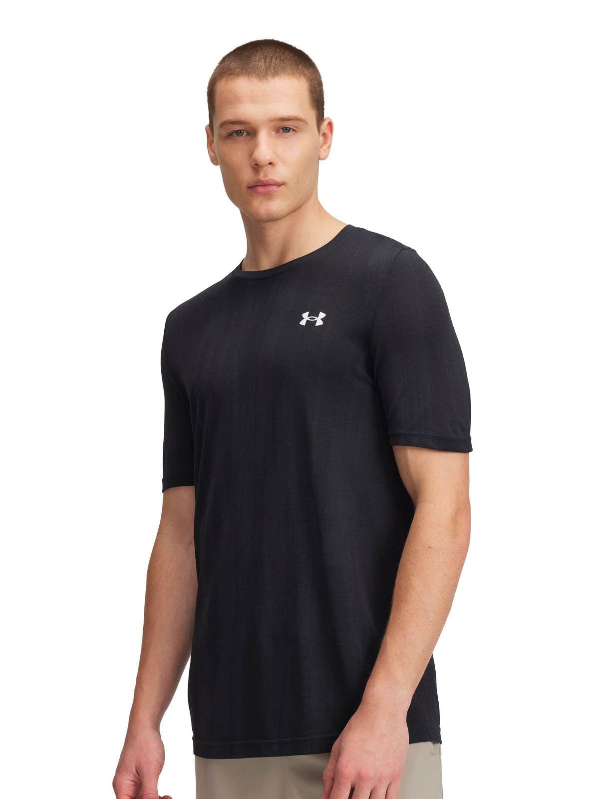Polera manga corta de entrenamiento para hombre Vanish Seamless negro Under Armour