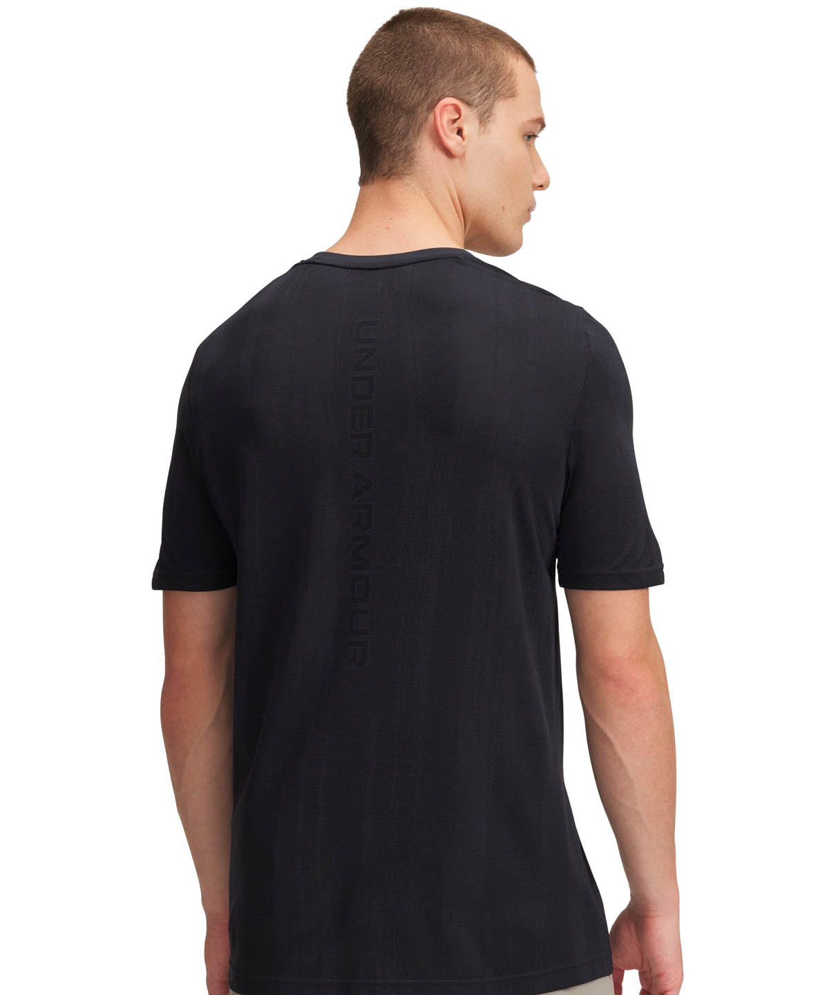 Polera manga corta de entrenamiento para hombre Vanish Seamless negro Under Armour