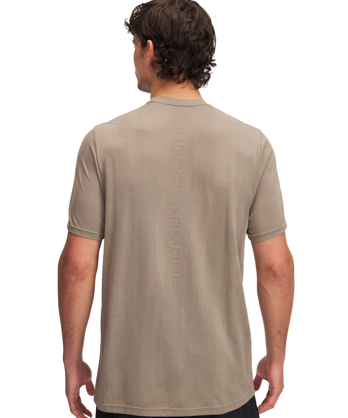 Polera manga corta de entrenamiento para hombre Vanish Seamless cafe Under Armour