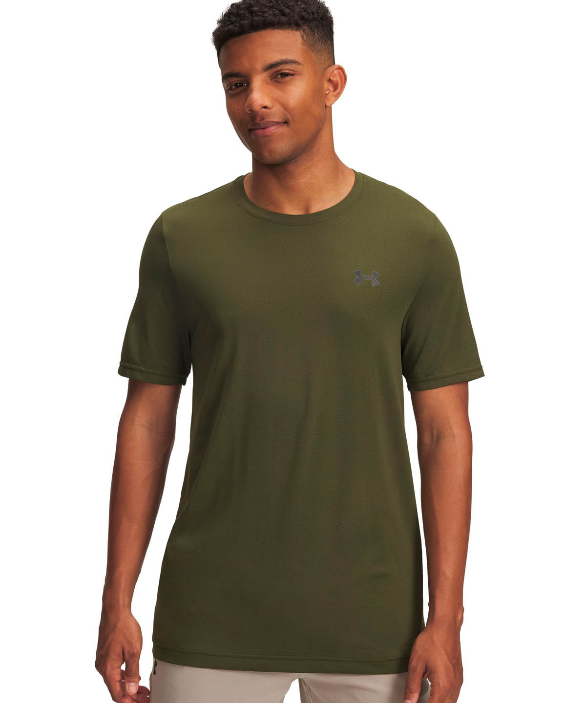 Polera manga corta de entrenamiento para hombre Vanish Seamless verde Under Armour