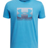 Polera manga corta Under Armour boxed sports azul para niños