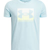 Polera manga corta Under Armour boxed sports azul para niños