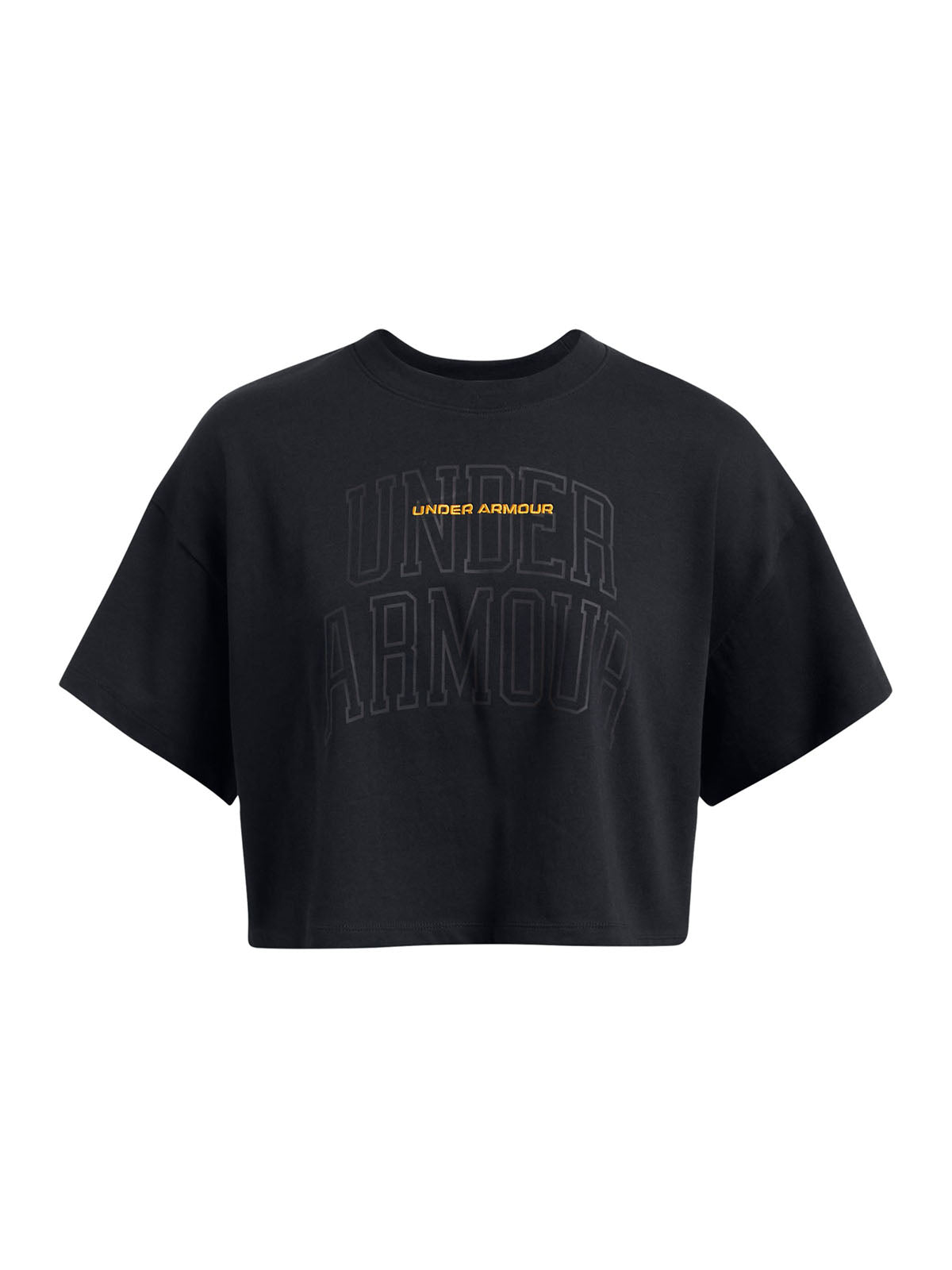 Polera manga corta UA Crop Varsity para mujer