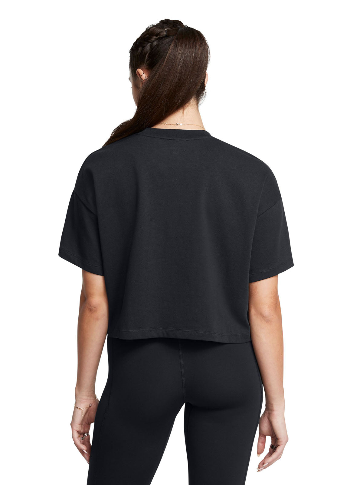 Polera manga corta UA Crop Varsity para mujer