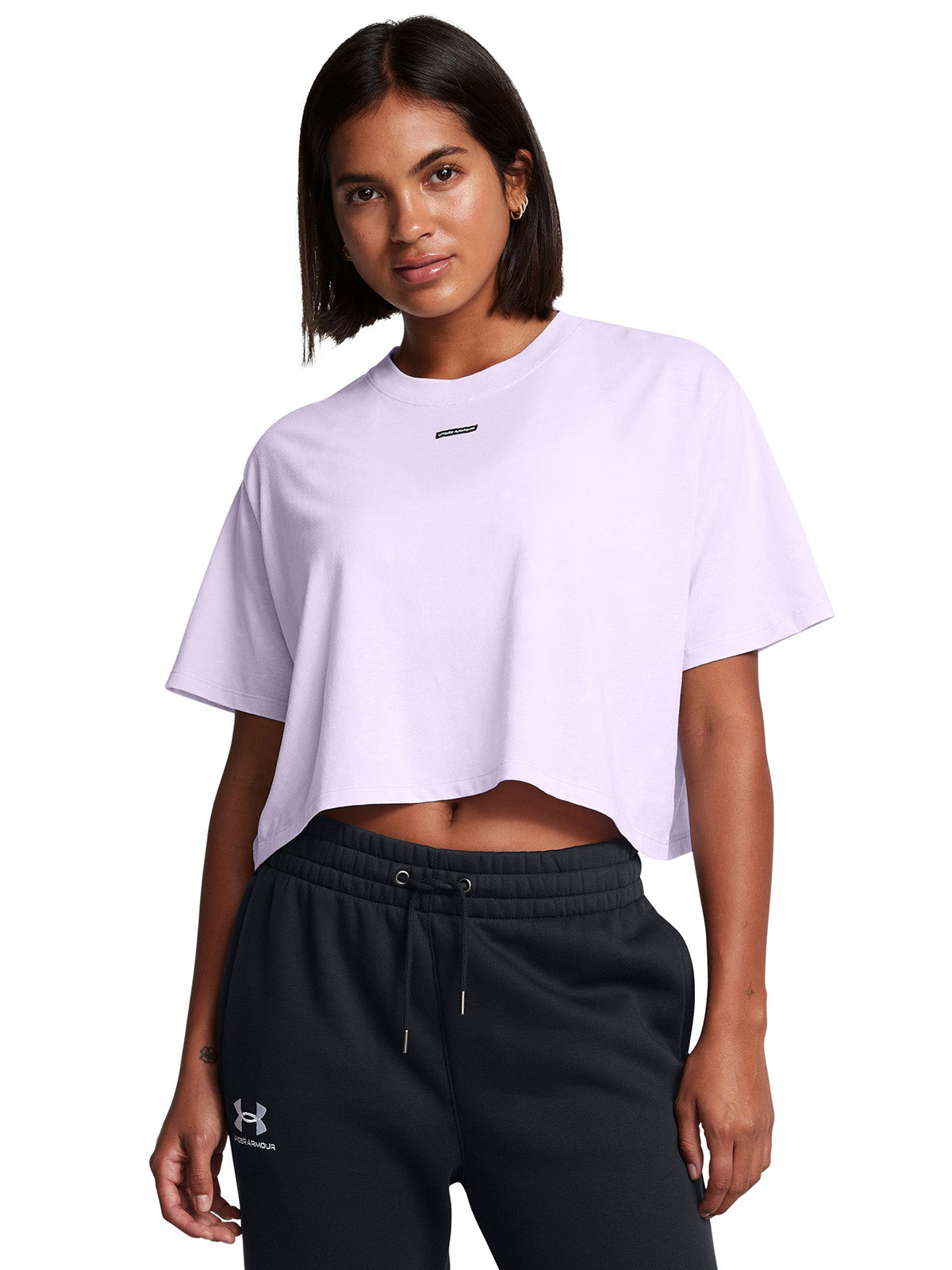Polera manga corta UA Boxy Crop para mujer