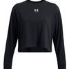 Polera manga larga Under Armour Rival boxy negro para mujer