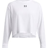Polera manga larga Under Armour Rival boxy blanco para mujer