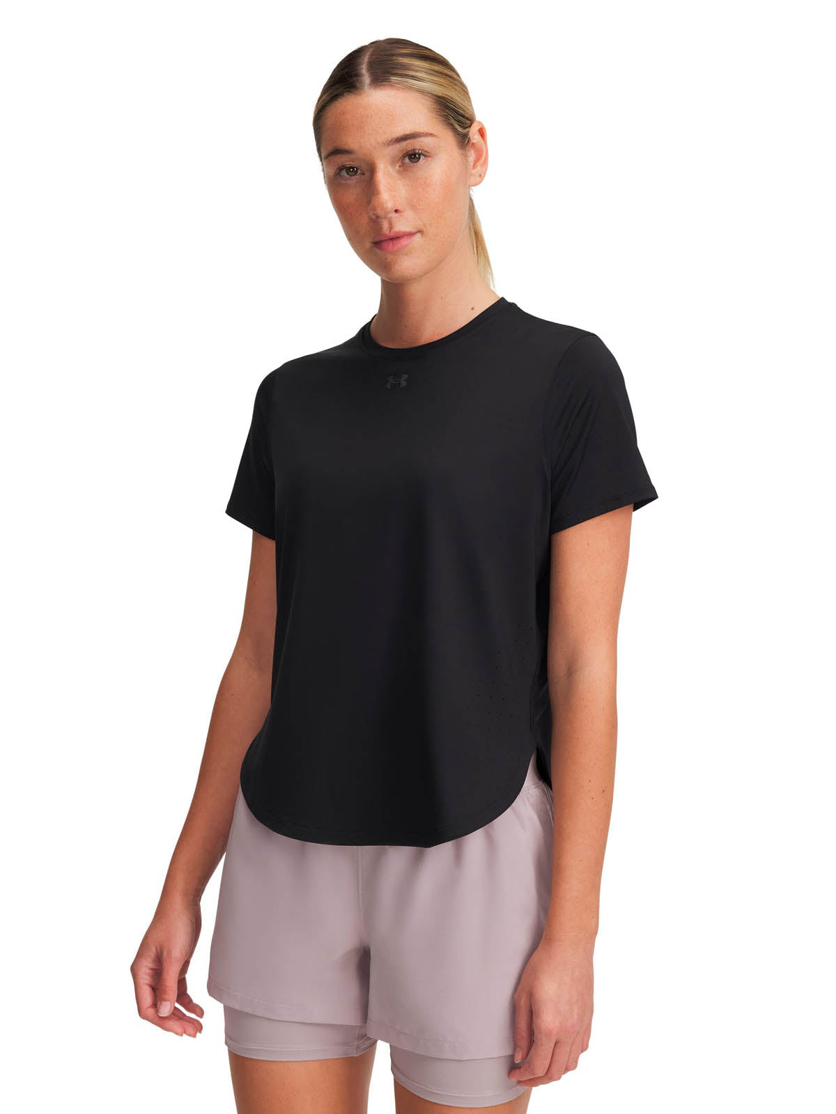 Polera manga corta Running para Mujer Launch Elite Negro Under Armour