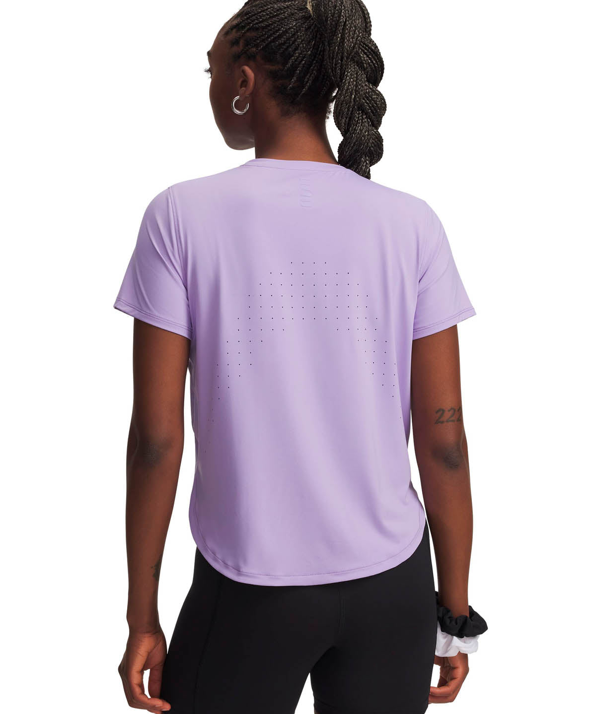 Polera manga corta Running para Mujer Launch Elite Morado Under Armour