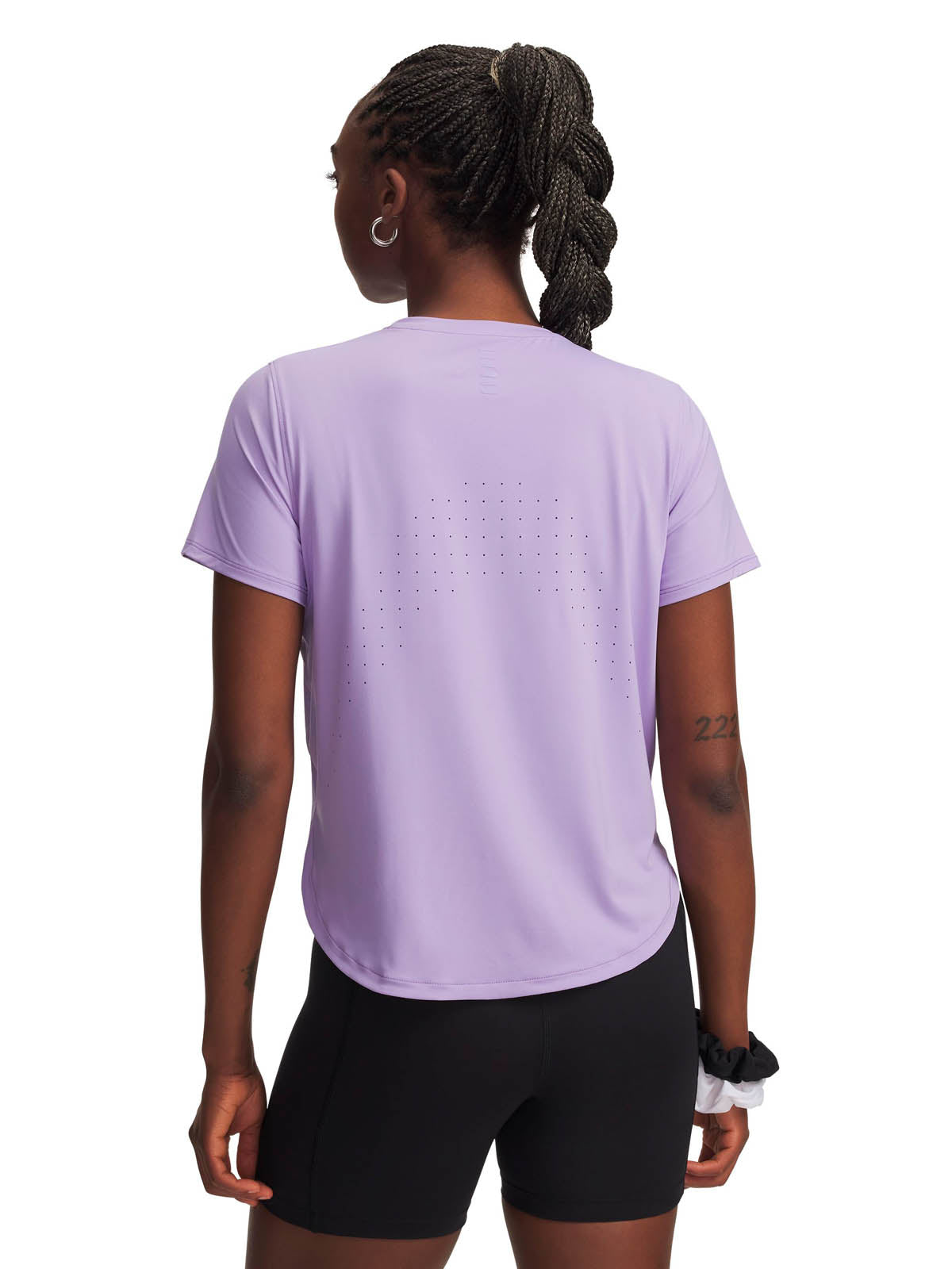 Polera manga corta Running para Mujer Launch Elite Morado Under Armour