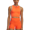 Polera sin mangas UA Run 96 naranjo para mujer