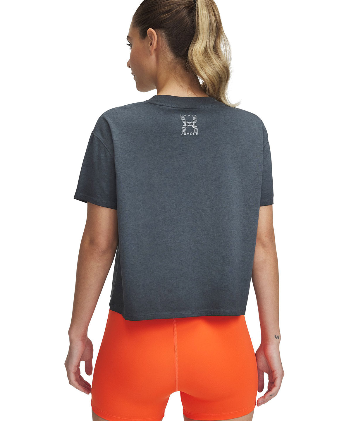 Polera manga corta UA Run 96 negro para mujer