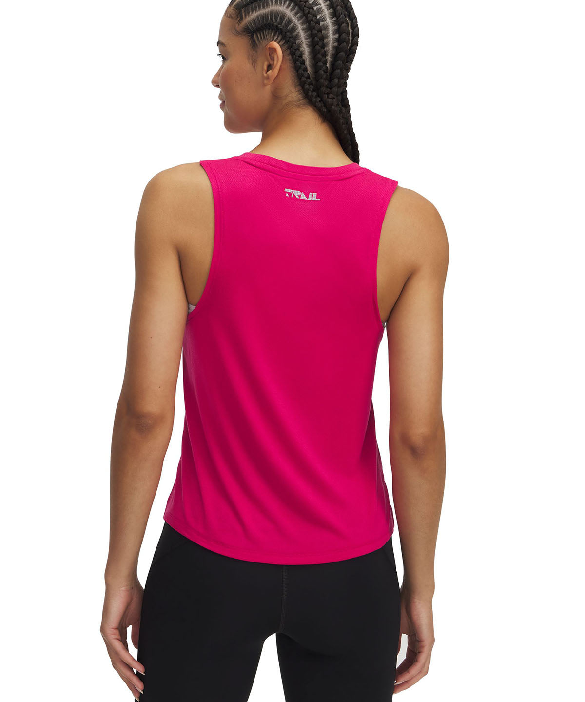 Polera sin mangas UA Trail Run morado para mujer