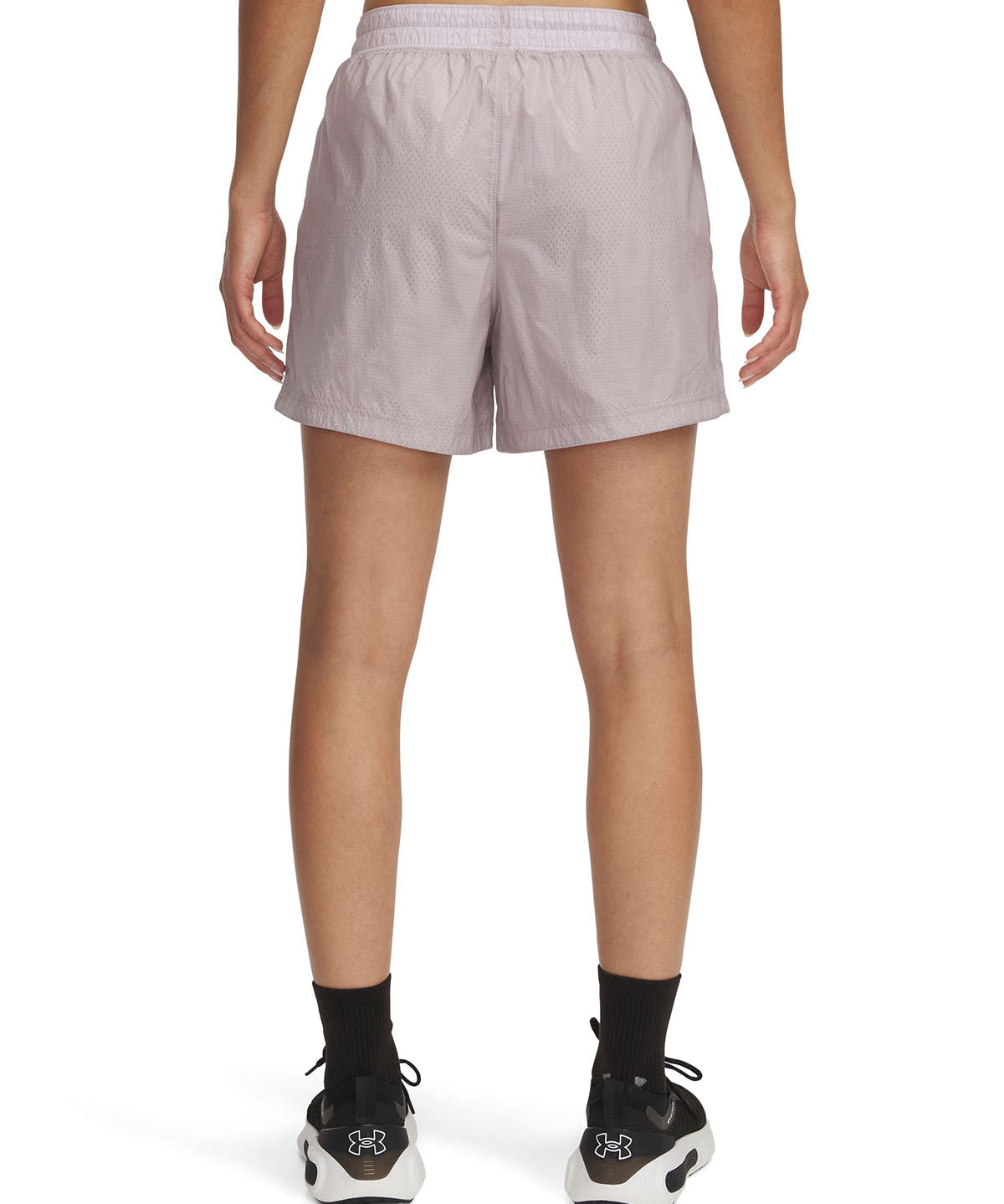 Shorts Under Armour Rival Woven gris para mujer