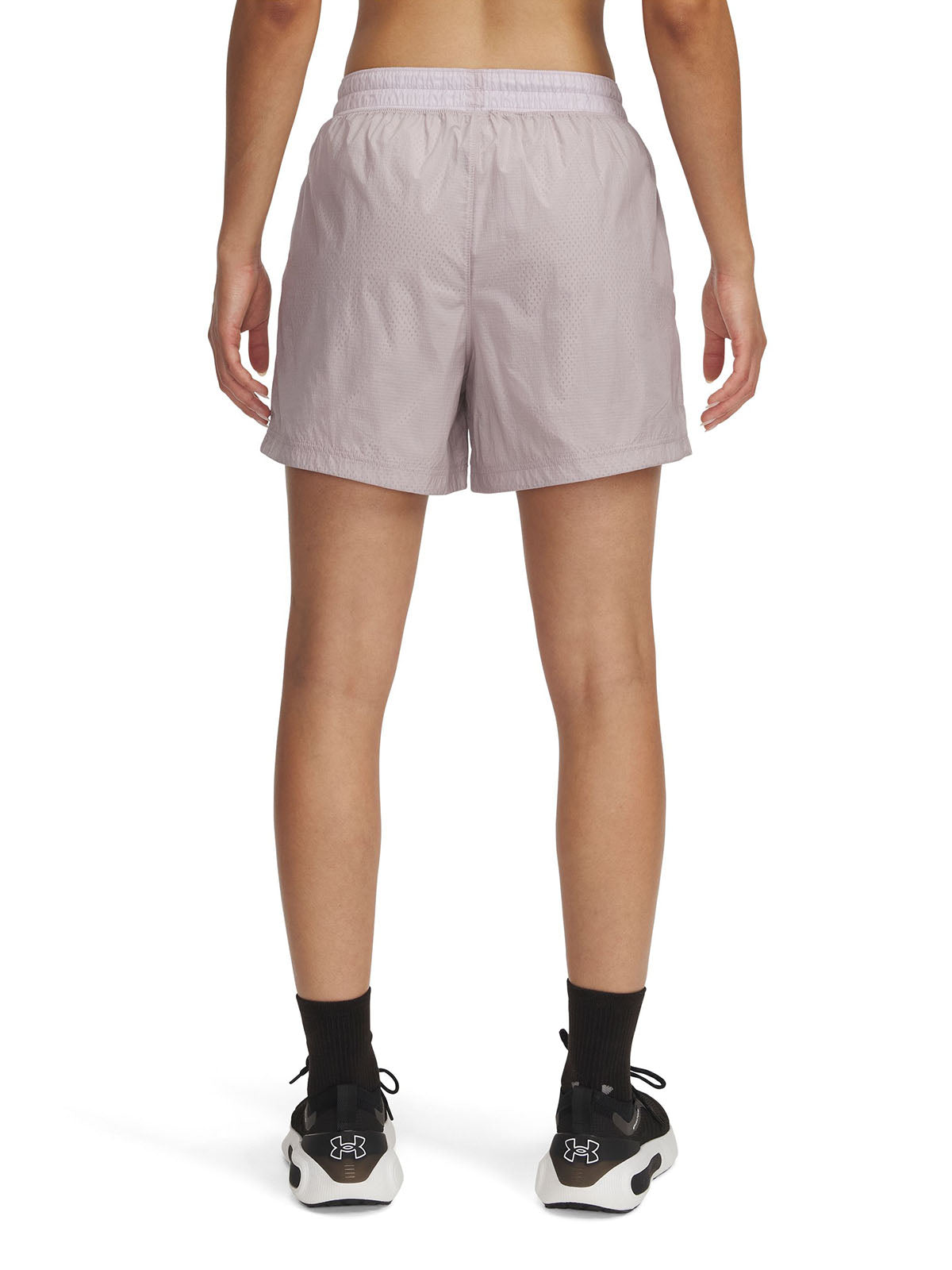 Shorts Under Armour Rival Woven gris para mujer