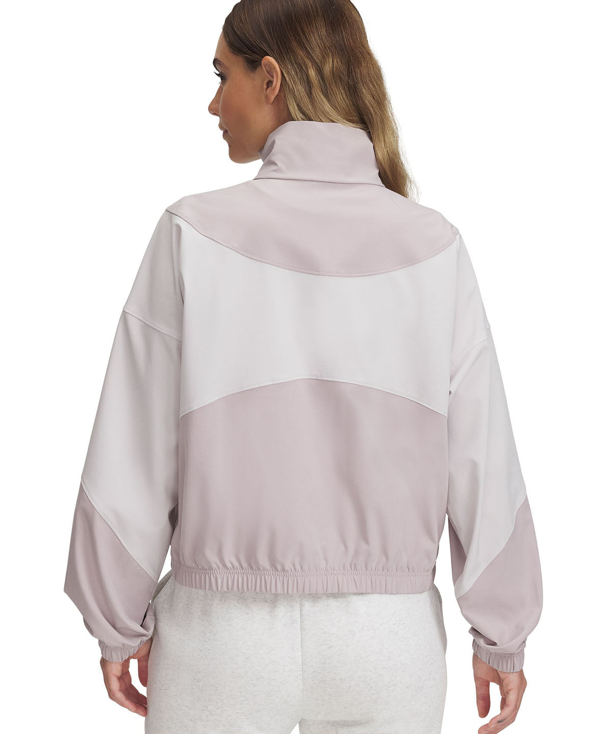Chaqueta UA Rival Woven gris para mujer