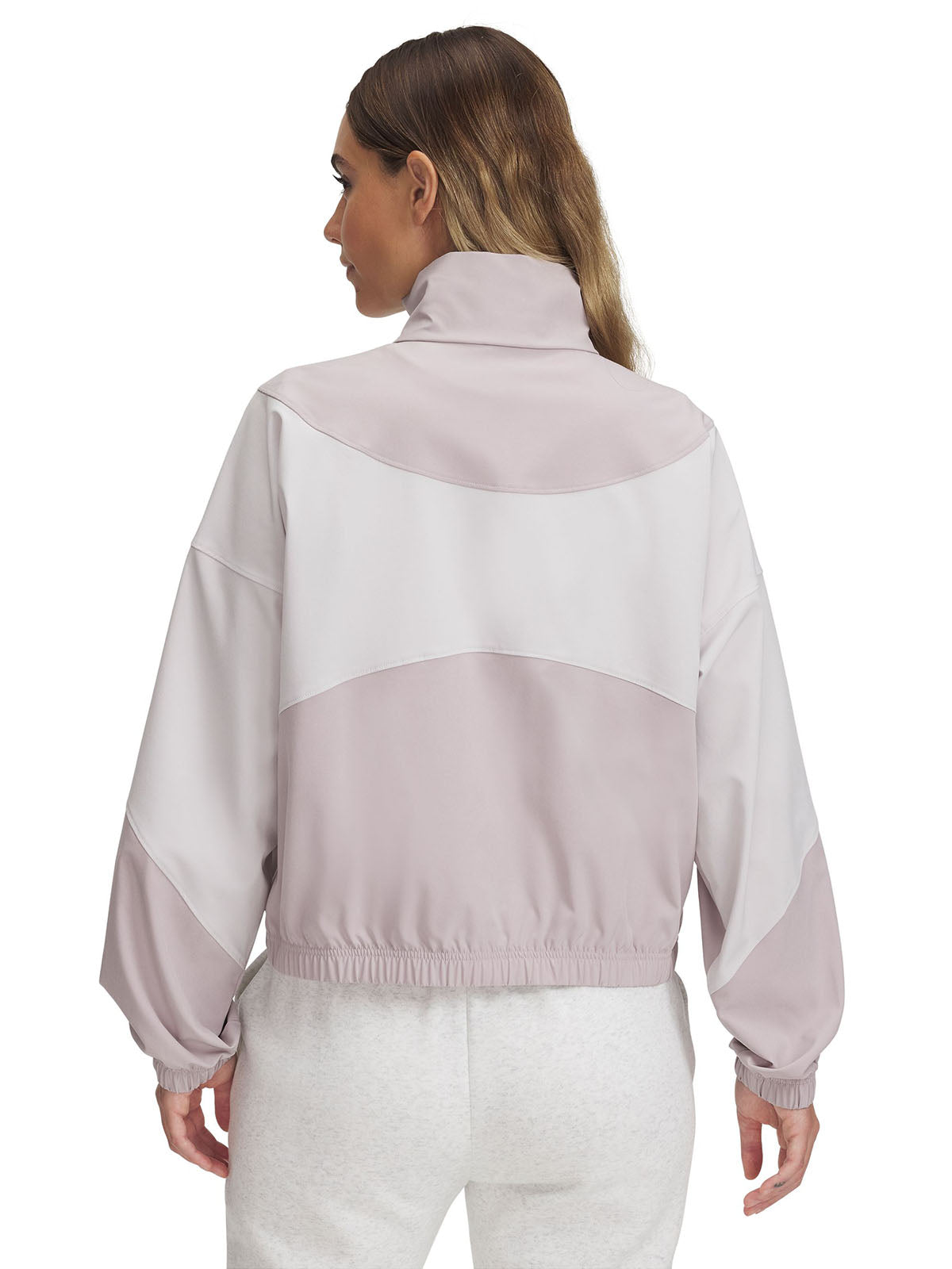 Chaqueta UA Rival Woven gris para mujer