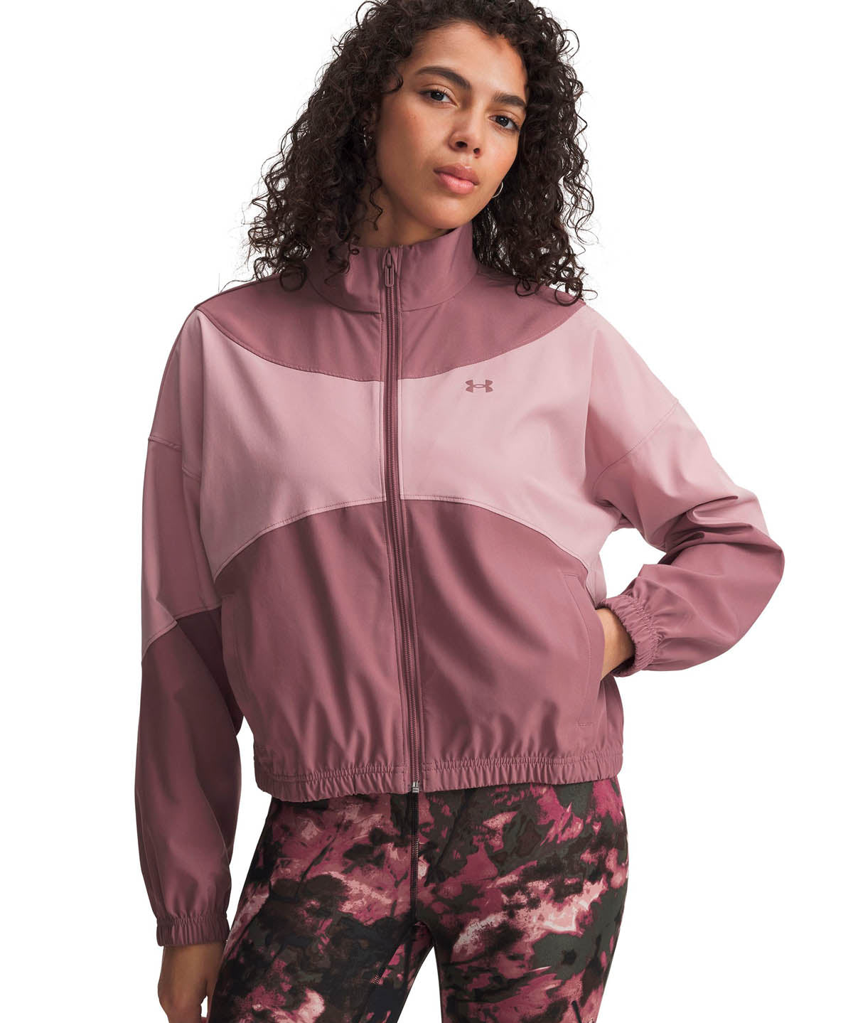 Chaqueta Lifestyle para mujer Rival Woven Rosado Under Armour
