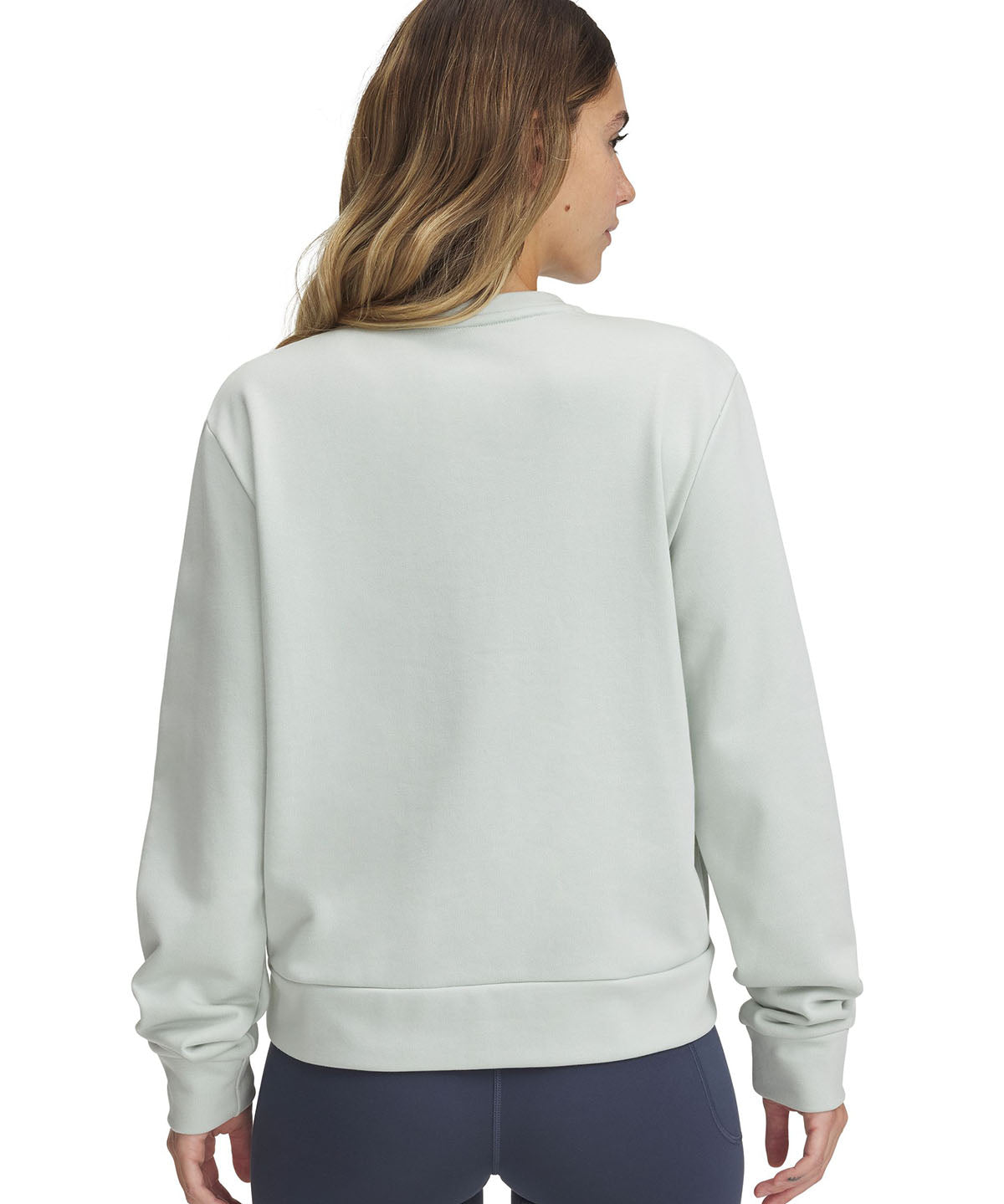 Polerón UA Rival Terry Crew verde para mujer