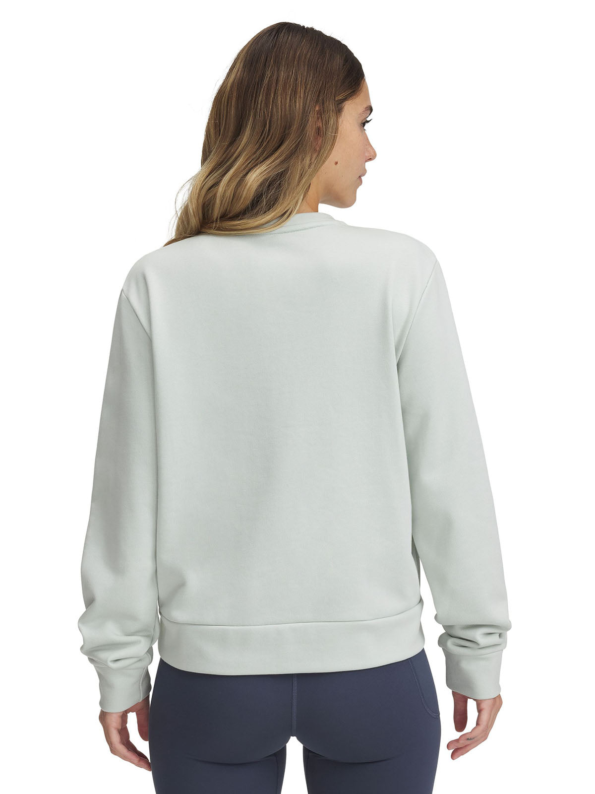 Polerón UA Rival Terry Crew verde para mujer