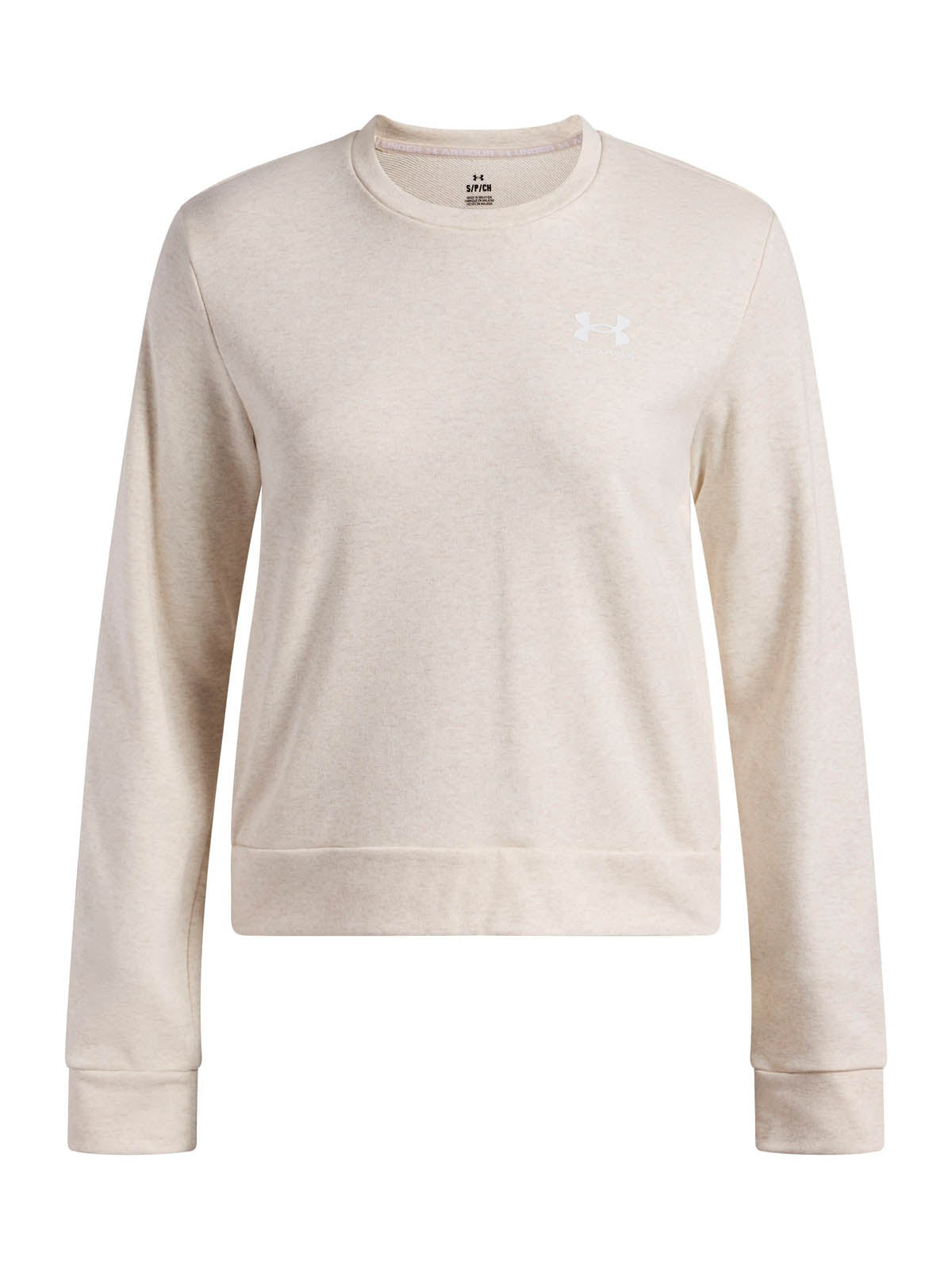 Poleron Lifestyle para mujer Rival Terry Crew café Under Armour