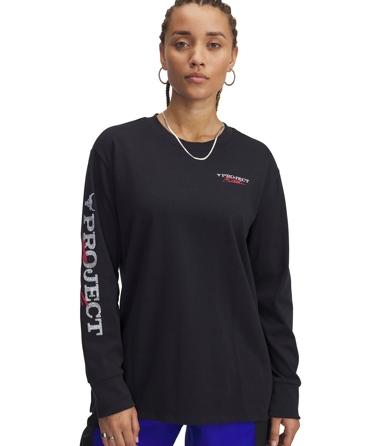 Polerón UA Project Rock Campus negro para mujer