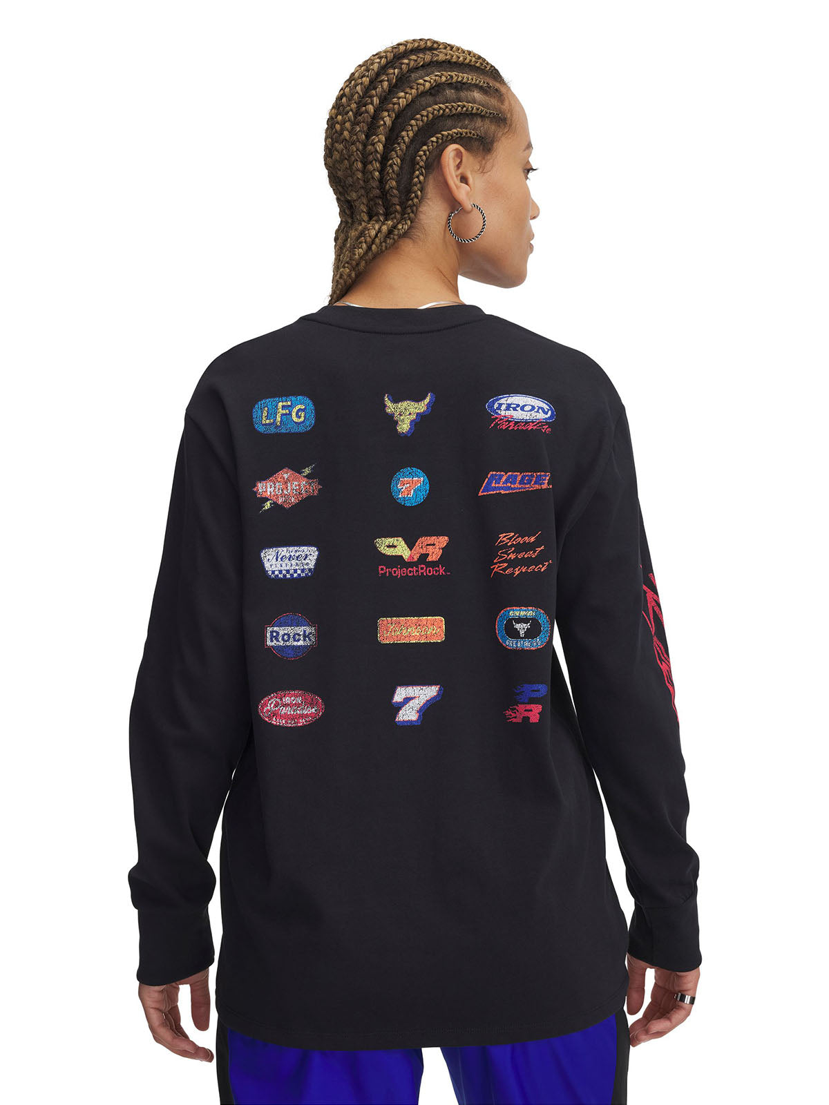 Polerón UA Project Rock Campus negro para mujer