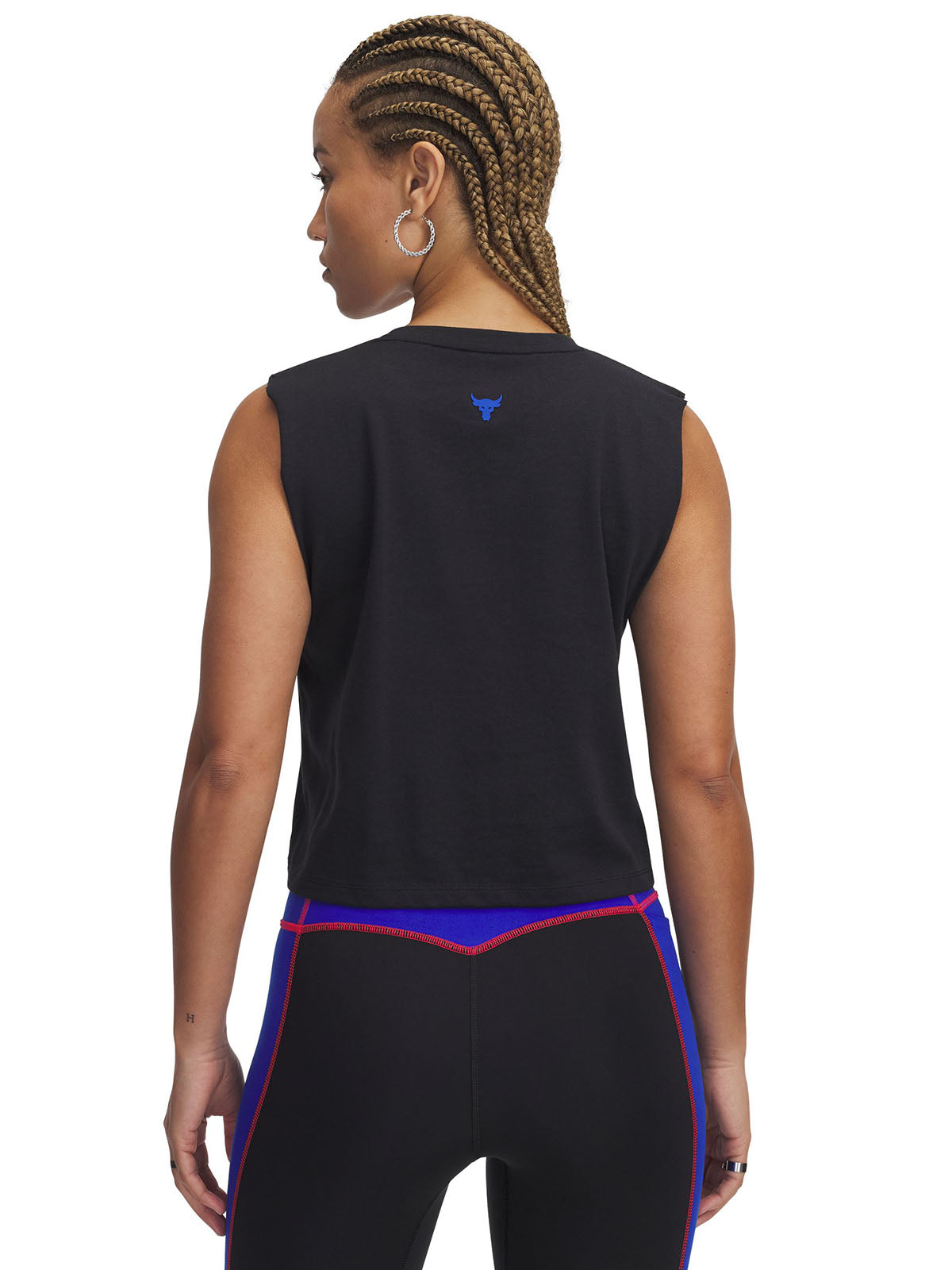 Polera sin mangas Project Rock negro para mujer Under Armour