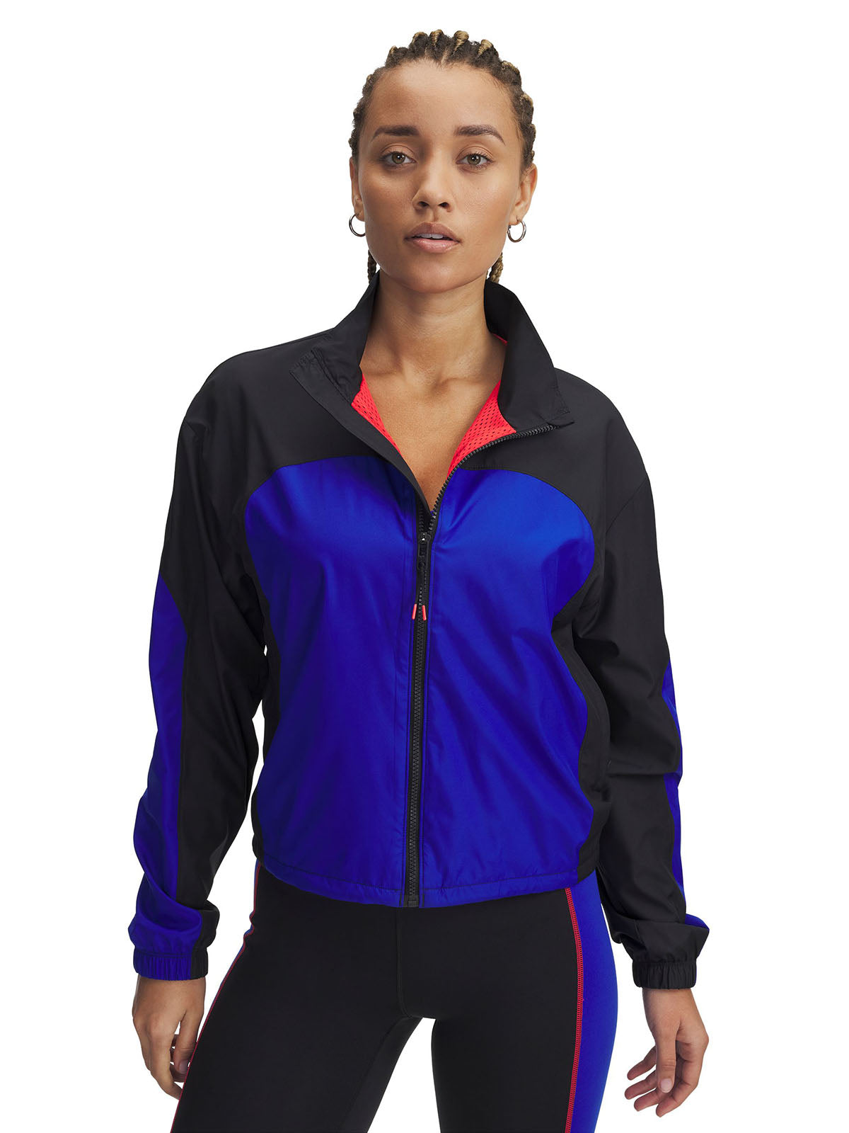 Parka sin mangas UA Project Rock negro para mujer