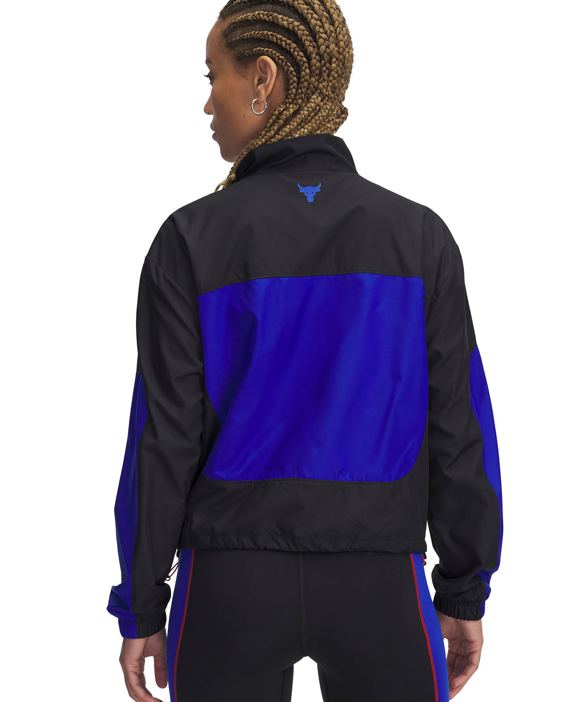 Parka sin mangas UA Project Rock negro para mujer