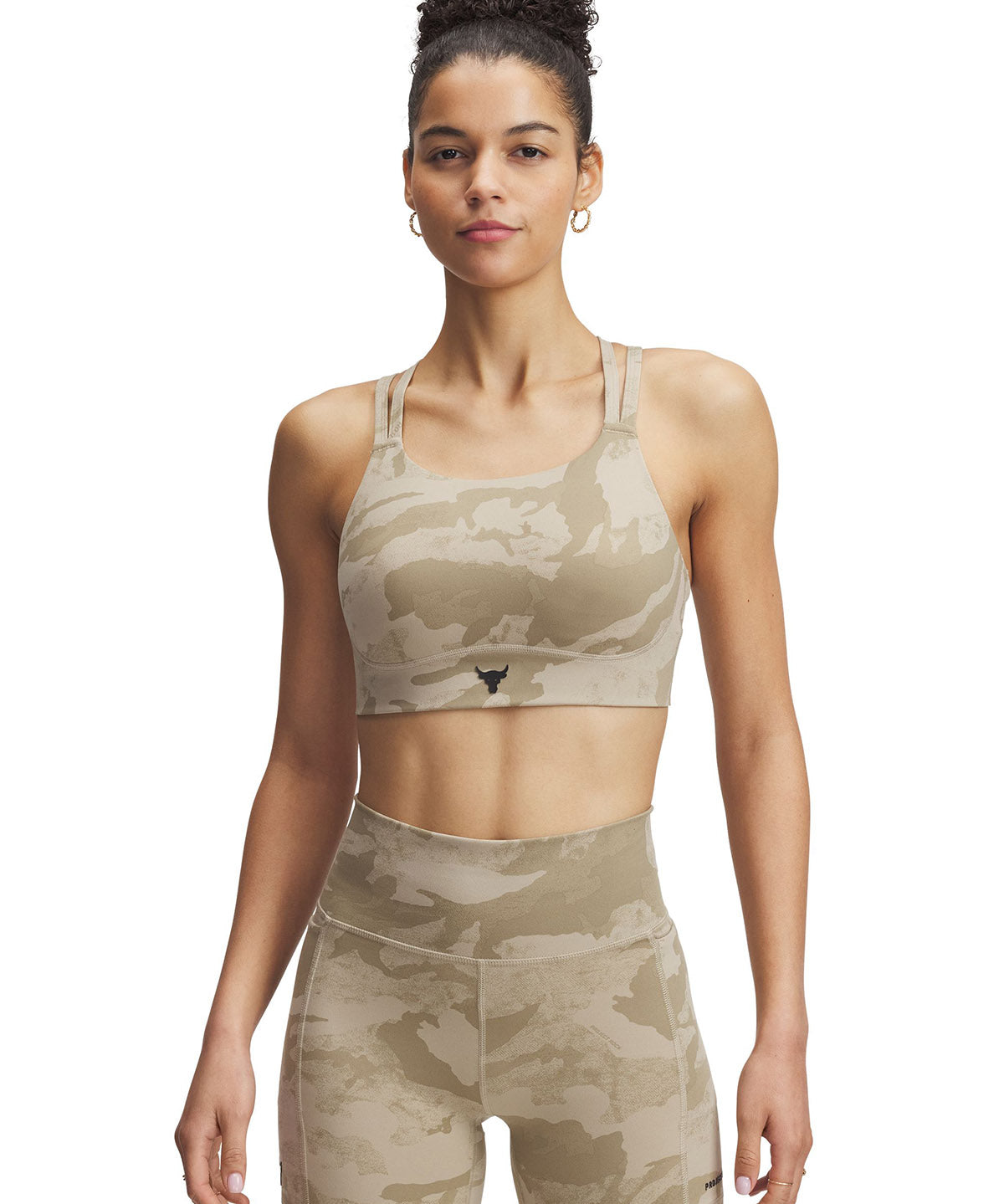 Bralette Project Rock café para mujer Under Armour