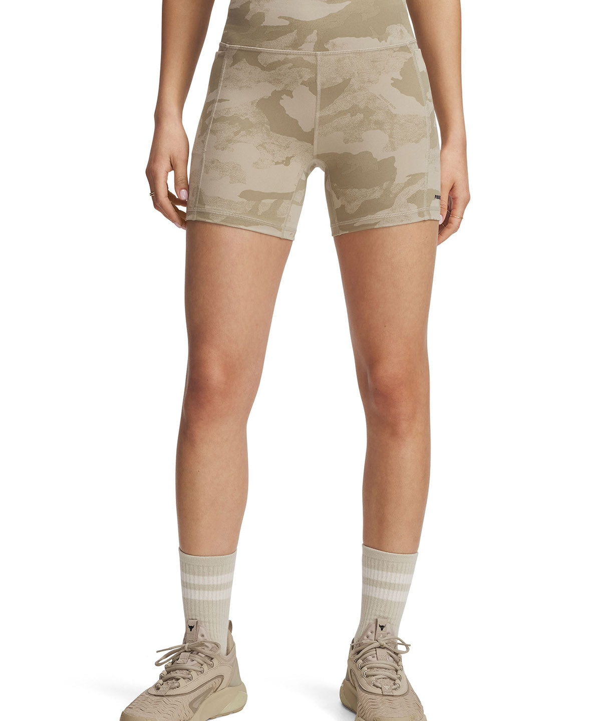 Calzas UA Project Rock Middy café para mujer