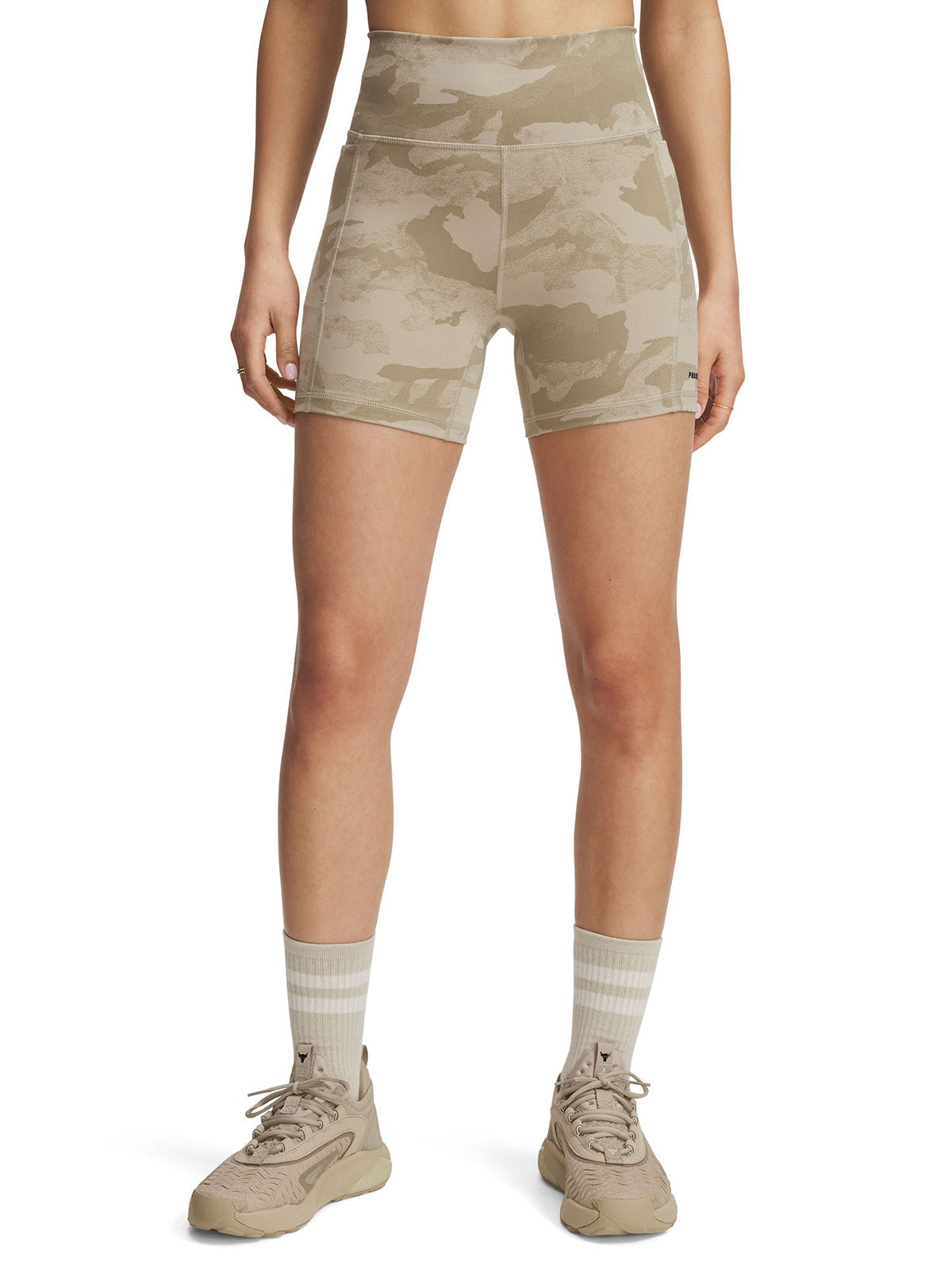 Calzas UA Project Rock Middy café para mujer